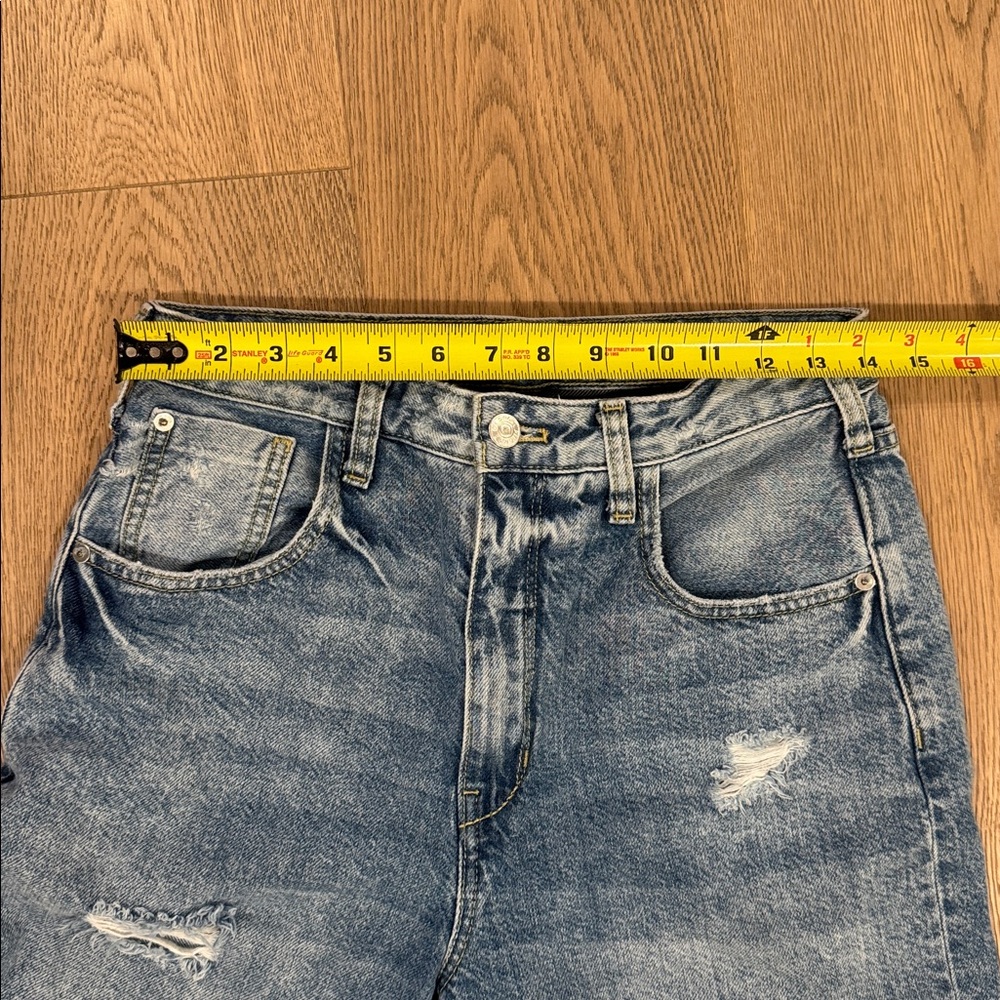 Pilcro Distressed Soft, Relaxed Denim Jeans - Picture 5 of 7